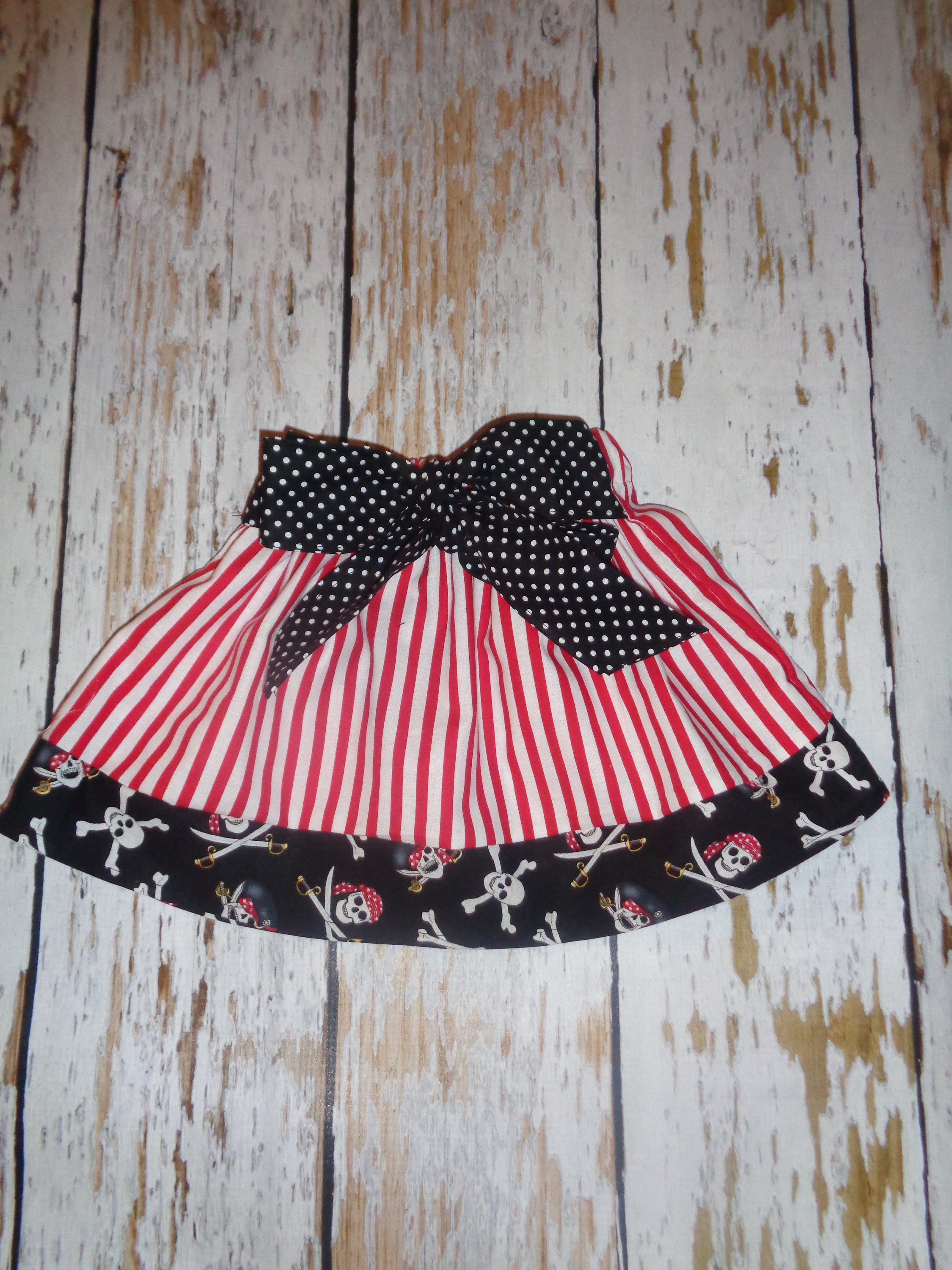 READY TO SHIP Pirate Skirt-Pirate Night Skirt- Girls Pirate Skirt, Pirate Cruise, Pirate Night, Pirate Skirt, Pirate