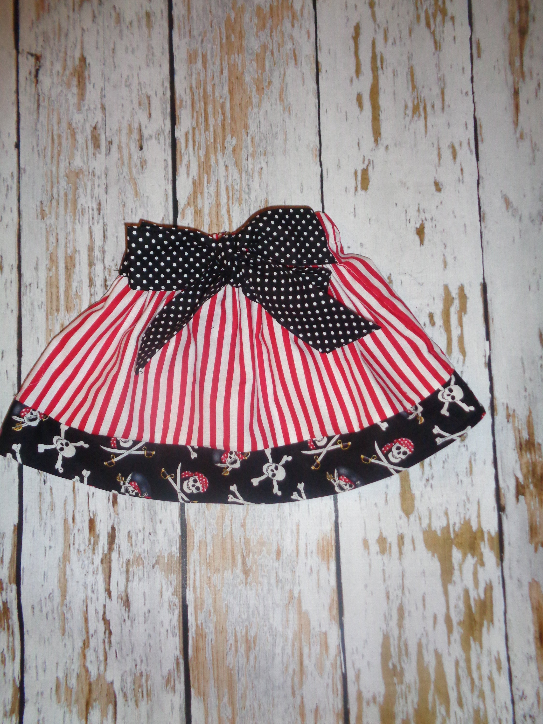 READY TO SHIP Pirate Skirt-Pirate Night Skirt- Girls Pirate Skirt, Pirate Cruise, Pirate Night, Pirate Skirt, Pirate