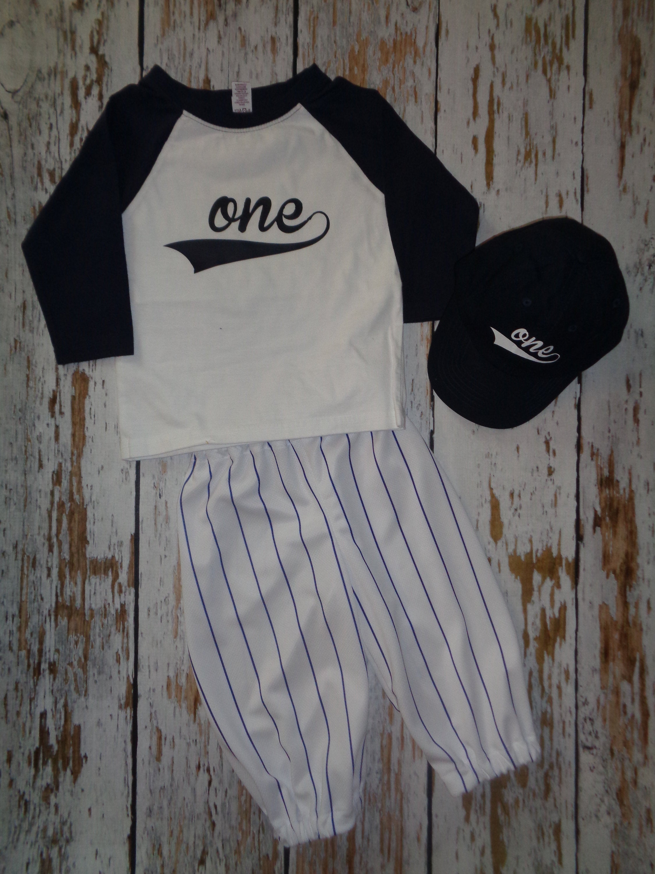 Baseball Cake smash outfit boy, Cake Smash Birthday outfit, Navy Pinstripes, Baseball uniform, Baseball Pants Cap and tshirt