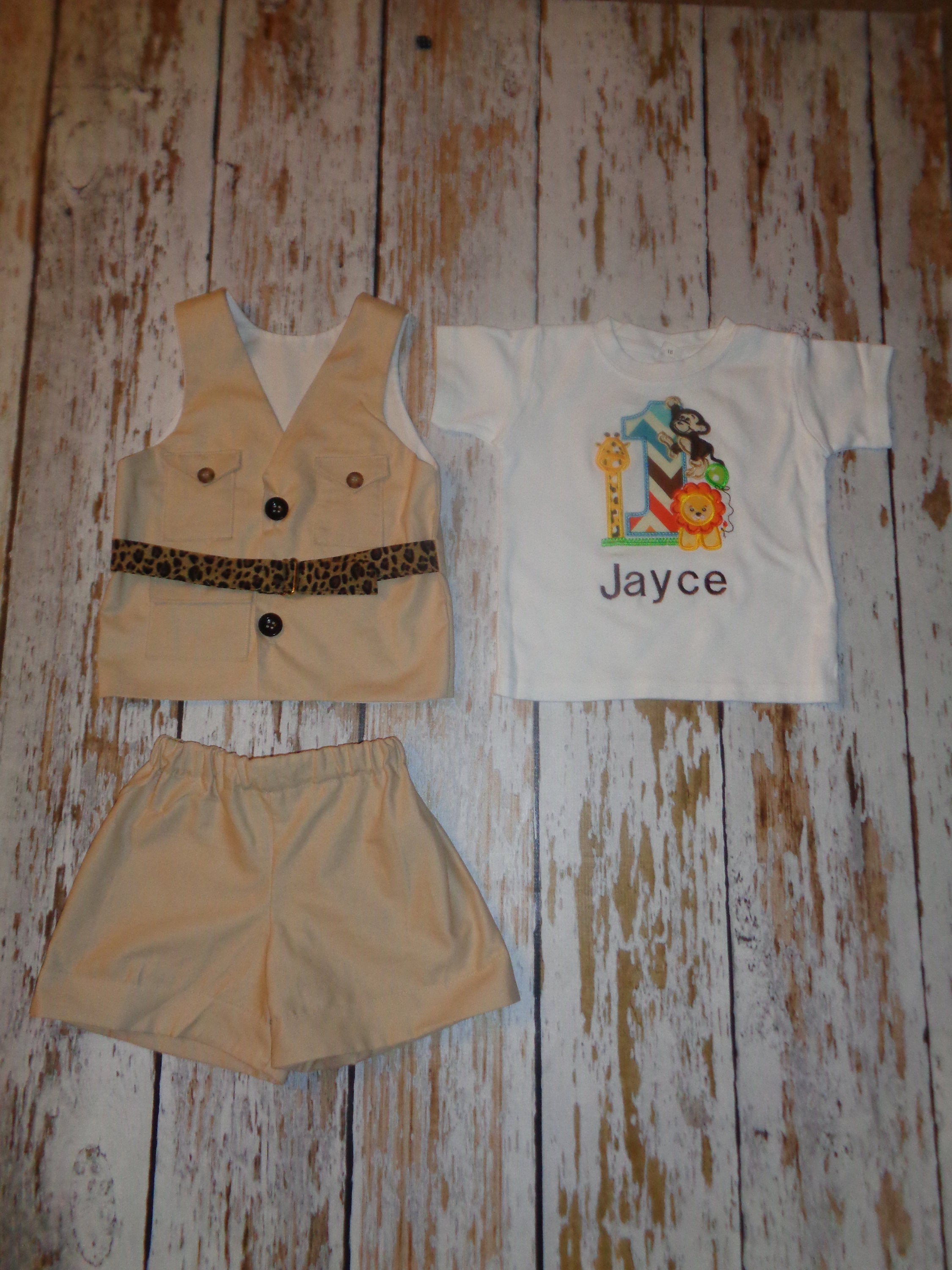 Personalized safari birthday Vest, Shorts and Shirt, boy birthday shirt, jungle birthday, zoo birthday, personalized shirts, Safari Birthday