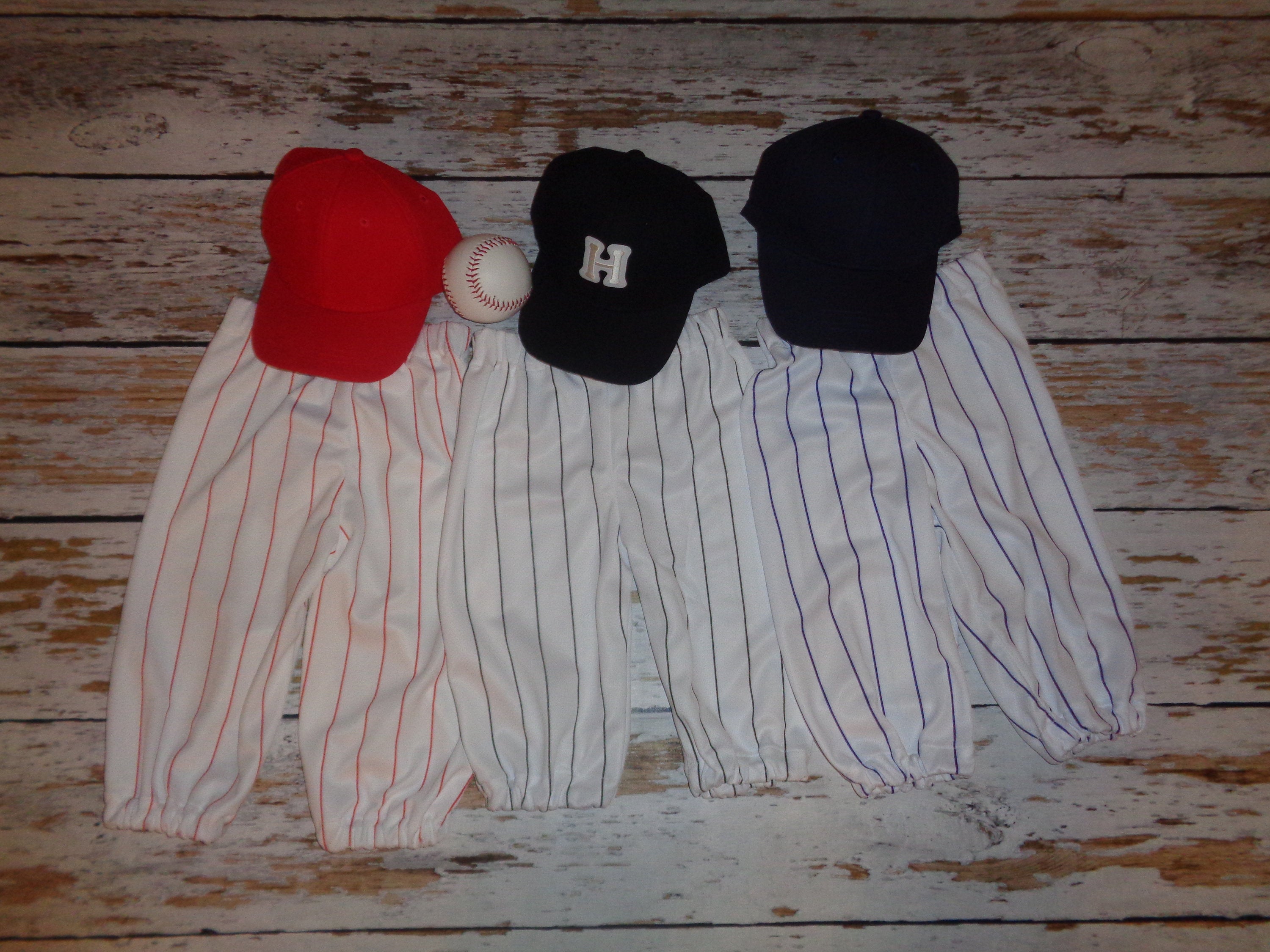 Baseball Pants, Baseball Cake Smash, Birthday outfit, Pinstripe Pants,  Baseball uniform, Baseball Pants , Cap