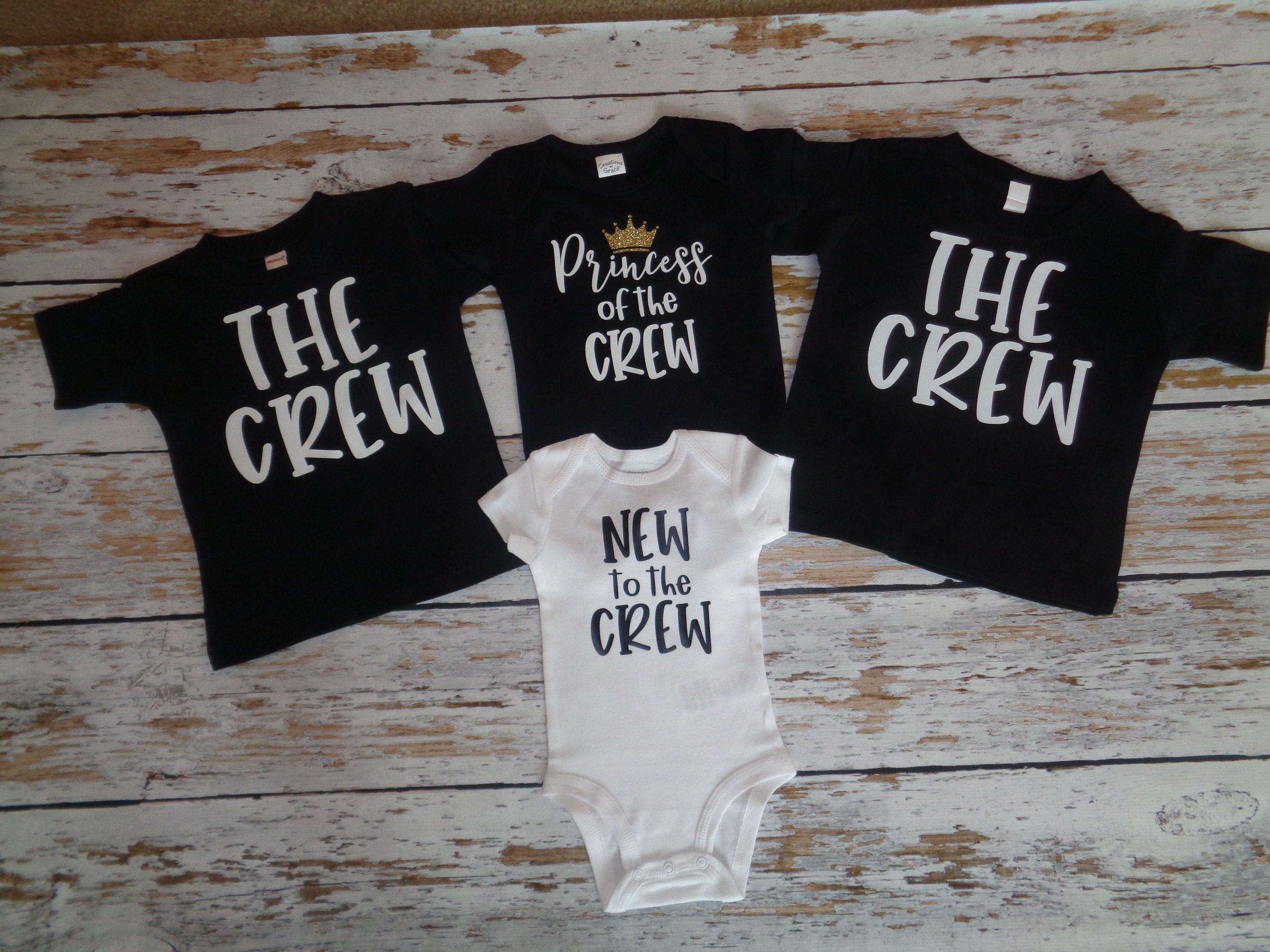 Family Shirt Set, Newborn Family Shirts, The Crew, New to the Crew, Going home Set, Family Picture Shirts,