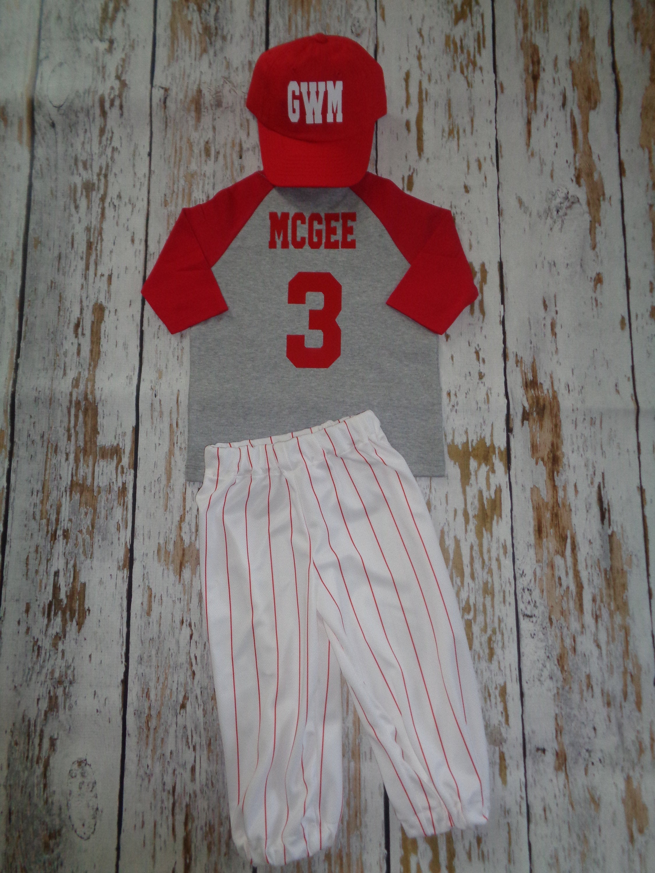 Baseball Cake smash outfit boy, Lil Slugger baseball outfit, Red Pinstripes, Baseball uniform, Baseball Pants Cap and tshirt, Lil Slugger