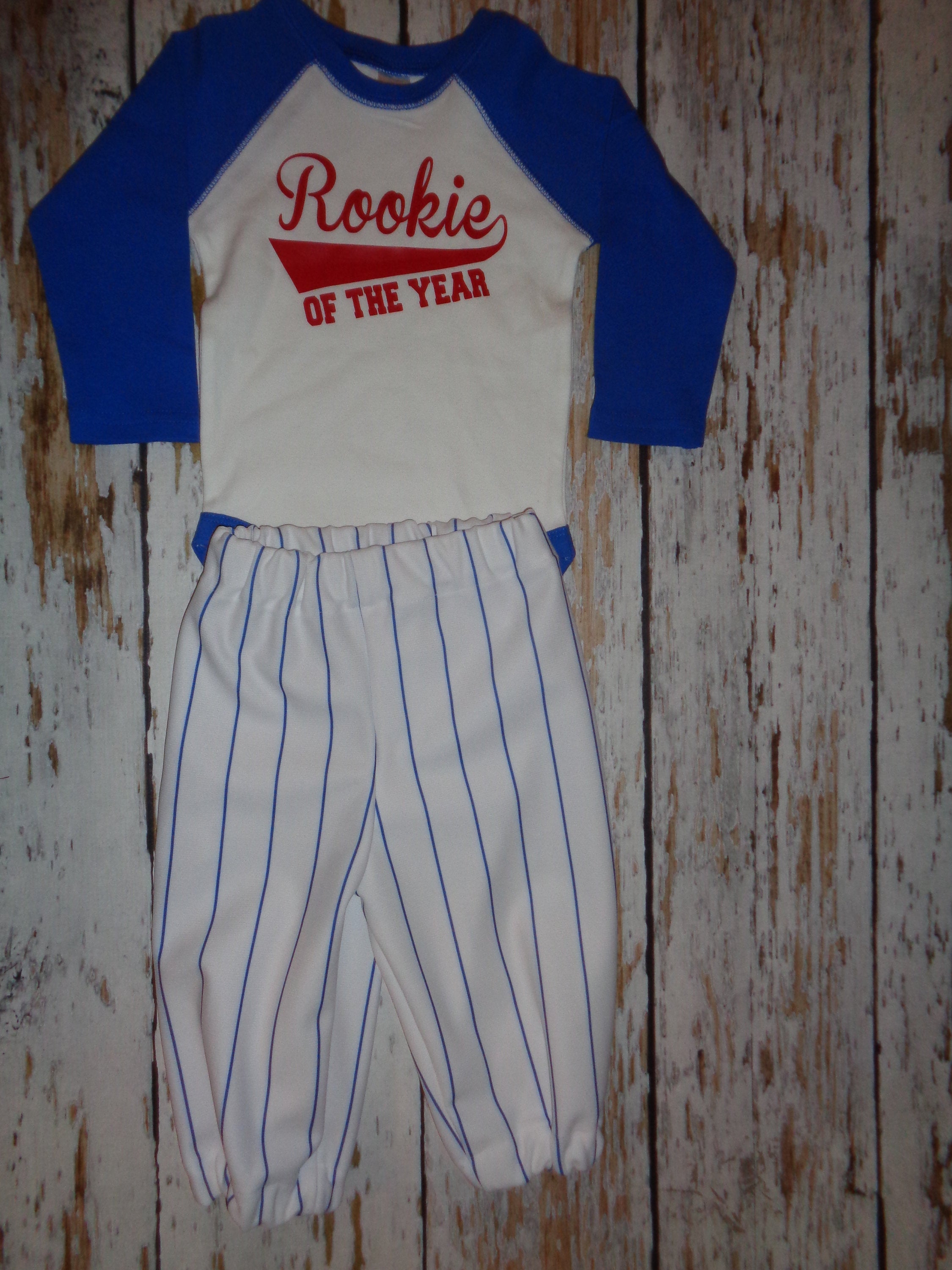 Baseball Cake smash outfit boy, Birthday outfit, Royal Blue Pinstripes, Baseball uniform, Baseball Pants, Rookie of the Year