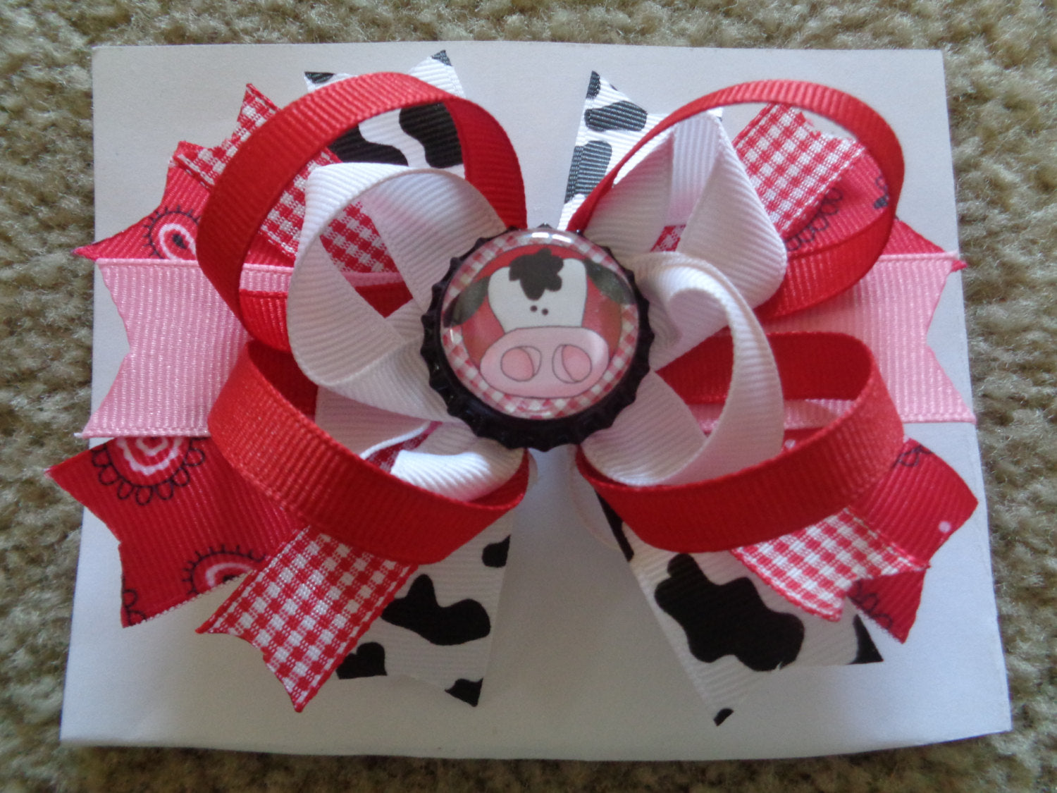Farm Themed Hairbow