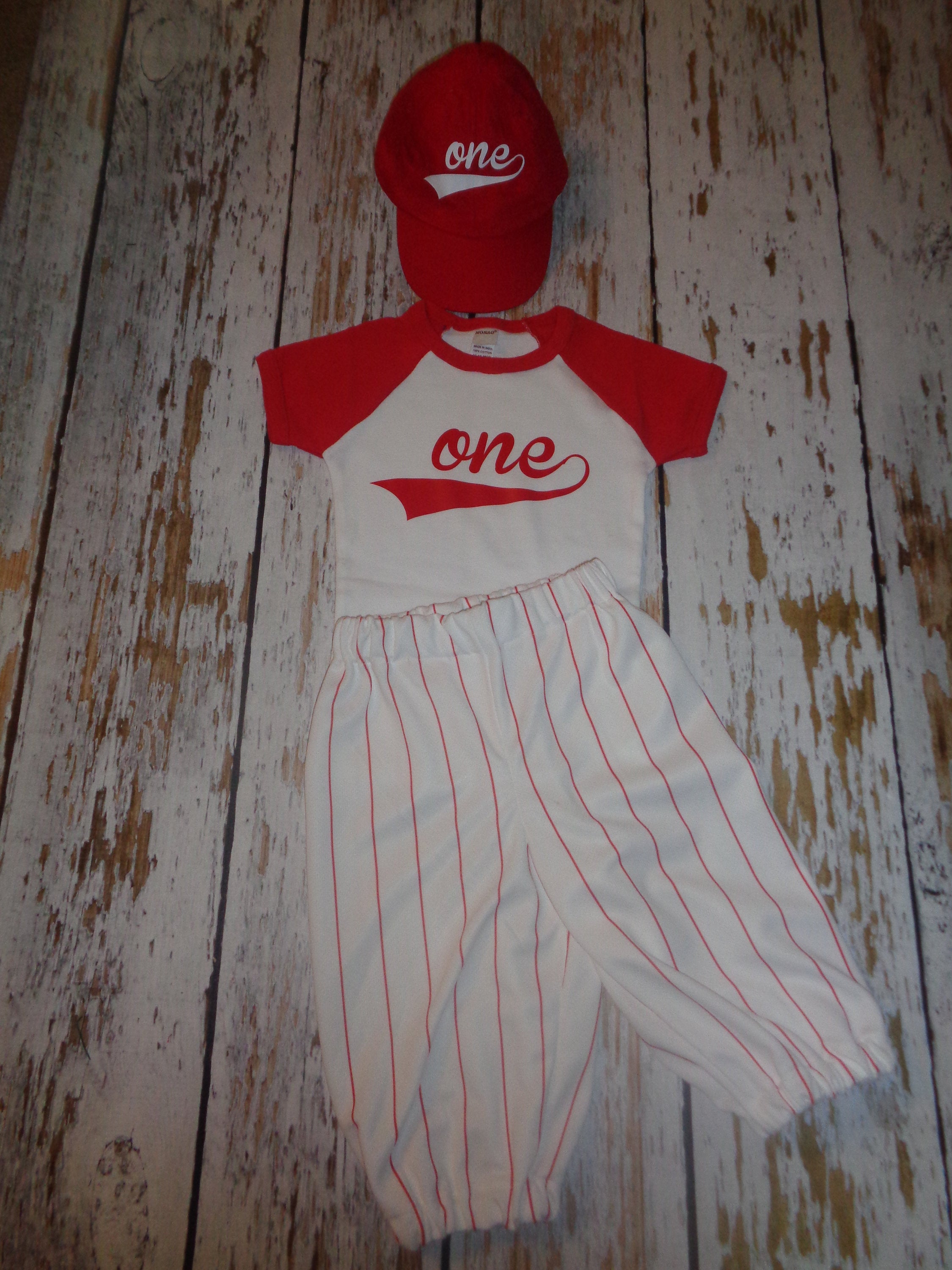 Baseball Cake smash outfit boy, Cake Smash Birthday outfit, Red Pinstripes, Baseball uniform, Baseball Pants Cap and tshirt