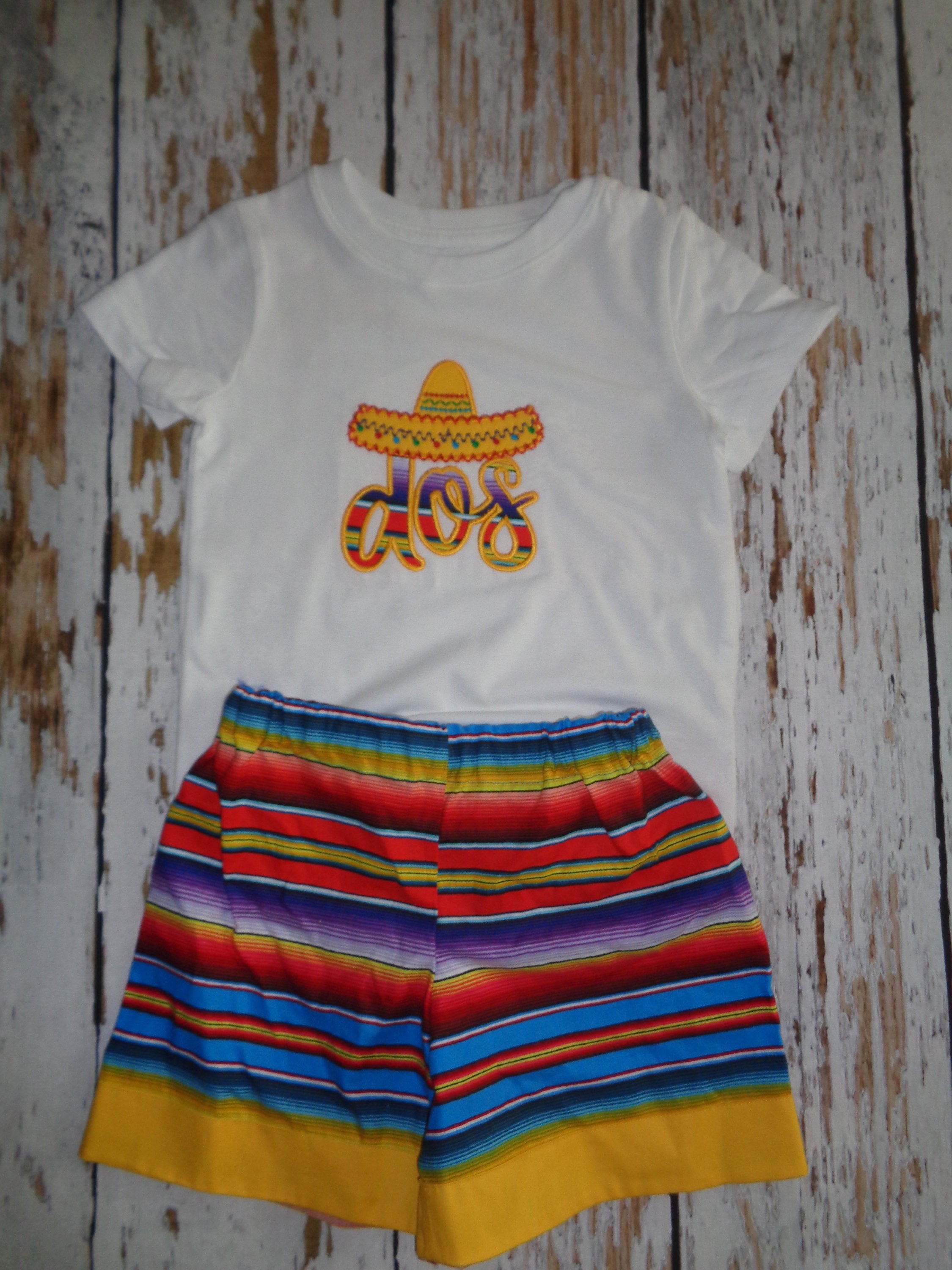 Fiesta Birthday Short Set,Fiesta Birthday,Sombrero 2nd Birthday,Serape Party, Dos Mexican Fiesta, Cinco de Mayo, Dos Birthday Set