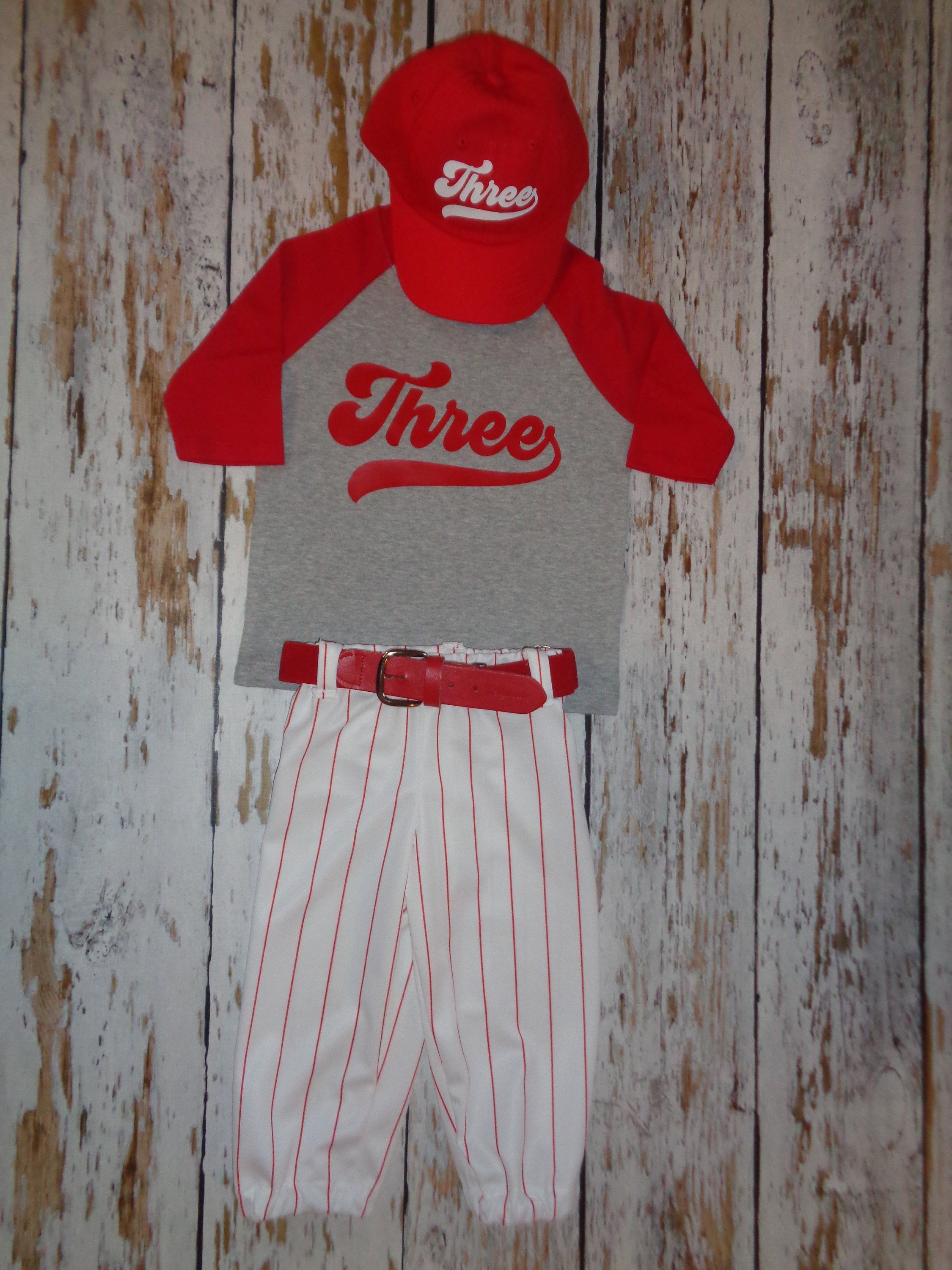 Baseball 2nd, 3rd, 4th Birthday outfit boy, Birthday outfit, Red Pinstripes, Baseball uniform, Baseball Pants Cap and shirt, Baseball Party