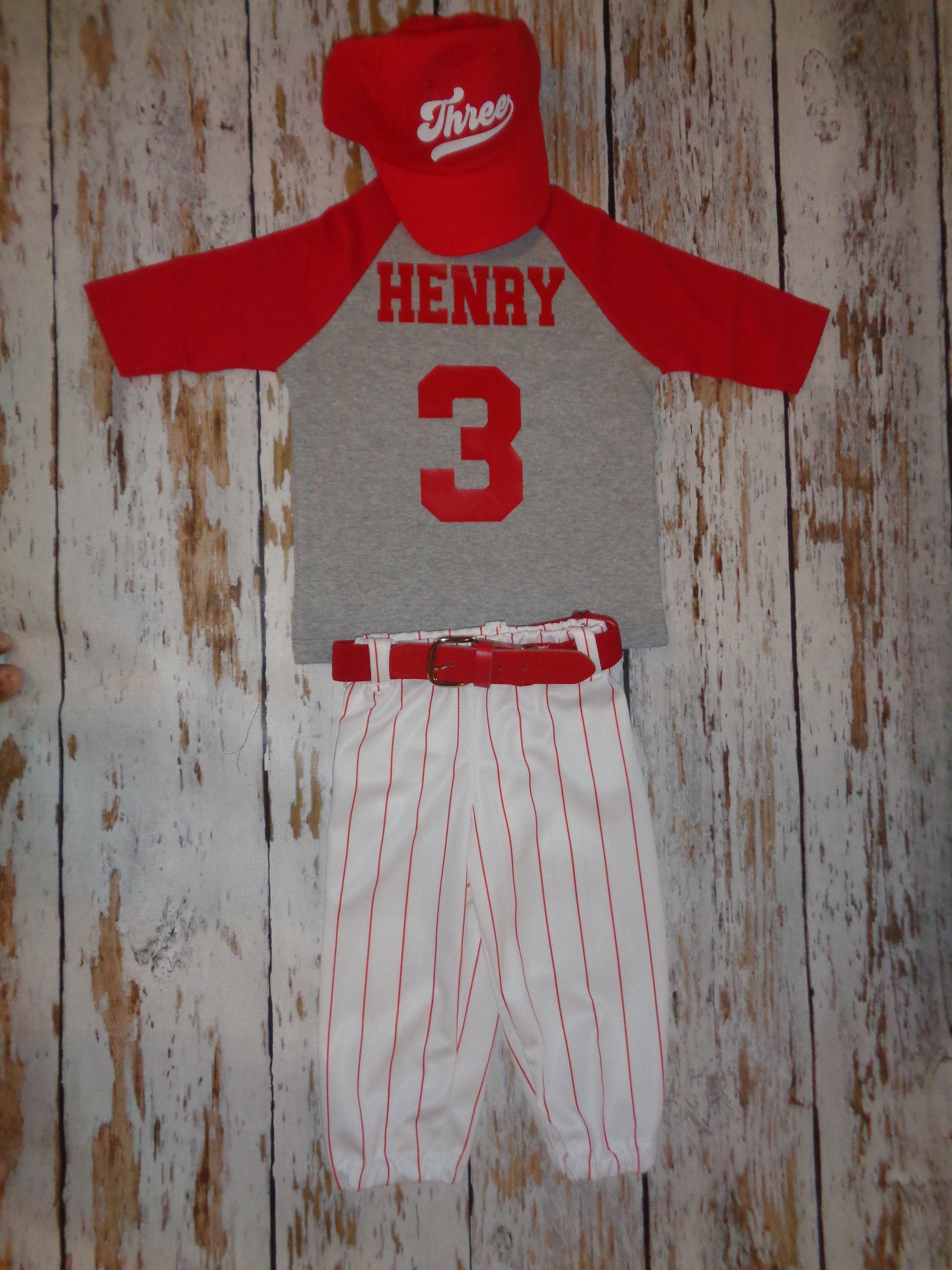 Baseball 2nd, 3rd, 4th Birthday outfit boy, Birthday outfit, Red Pinstripes, Baseball uniform, Baseball Pants Cap and shirt, Baseball Party