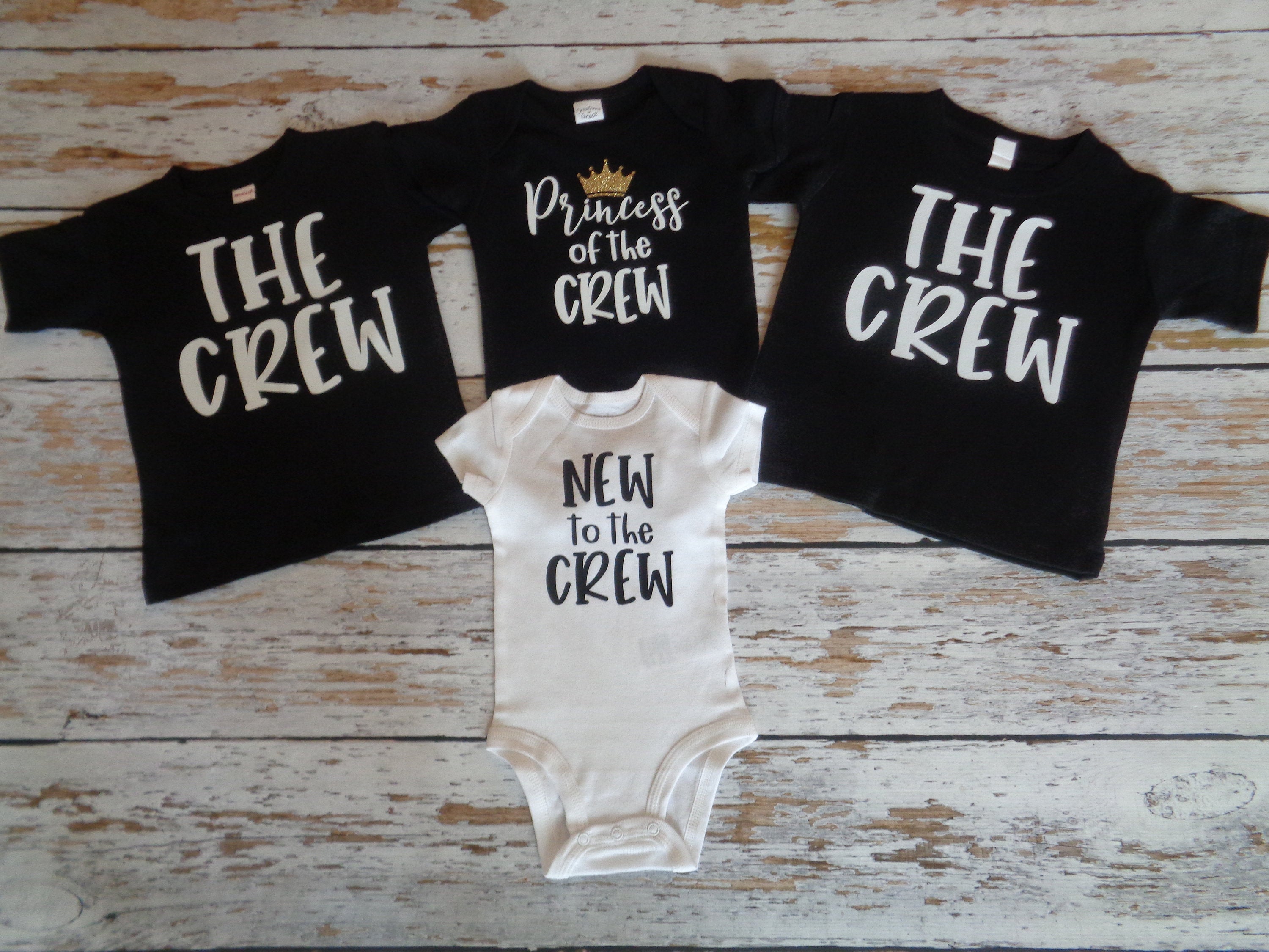 Family Shirt Set, Newborn Family Shirts, The Crew, New to the Crew, Going home Set, Family Picture Shirts,