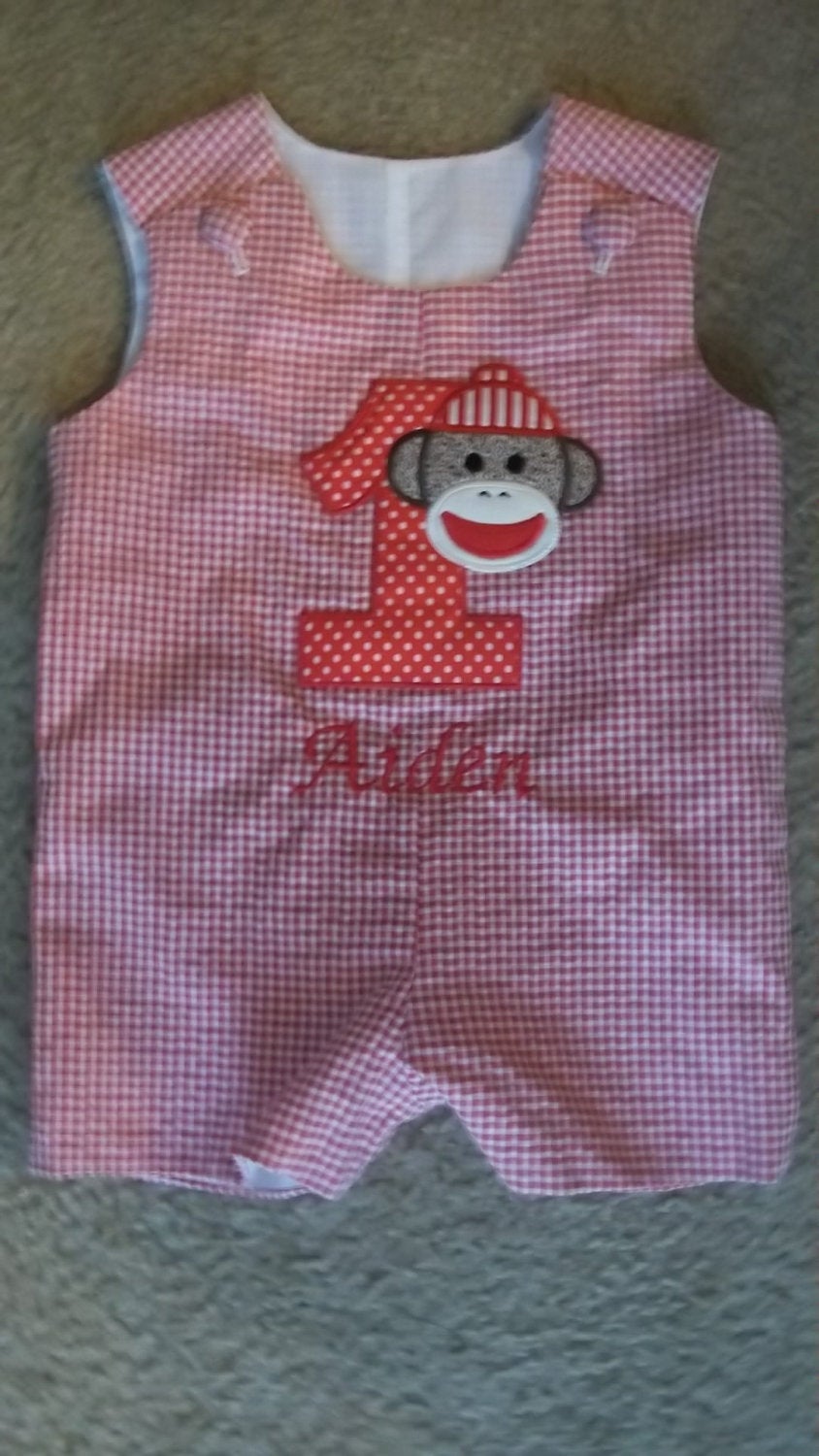 Boys Sock Monkey Birthday Jon Jon